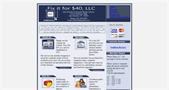 Desktop Screenshot of fixitfor40.com